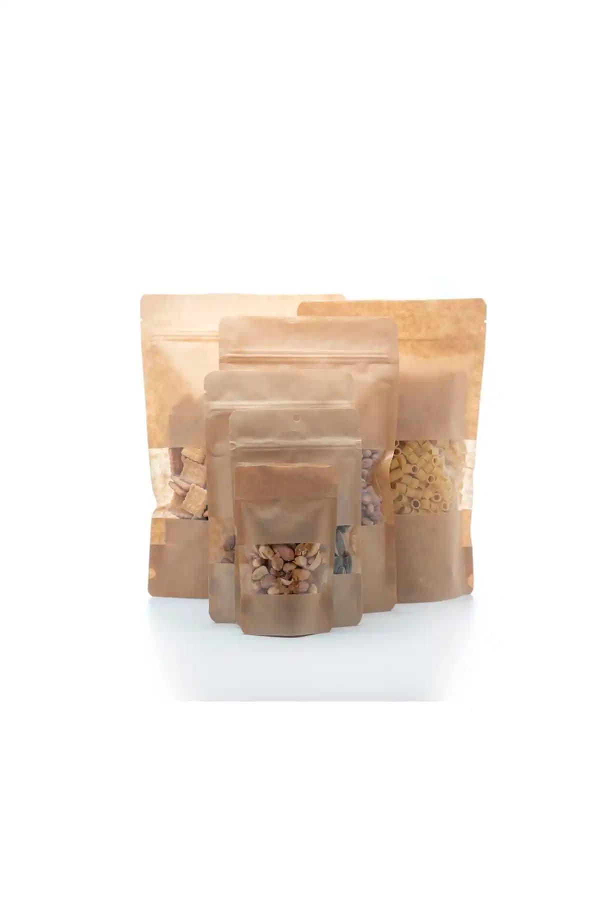 Kraft Pencereli Kilitli Poşet Doypack: Güvenilir ve Çok Yönlü Ambalaj Çözümü