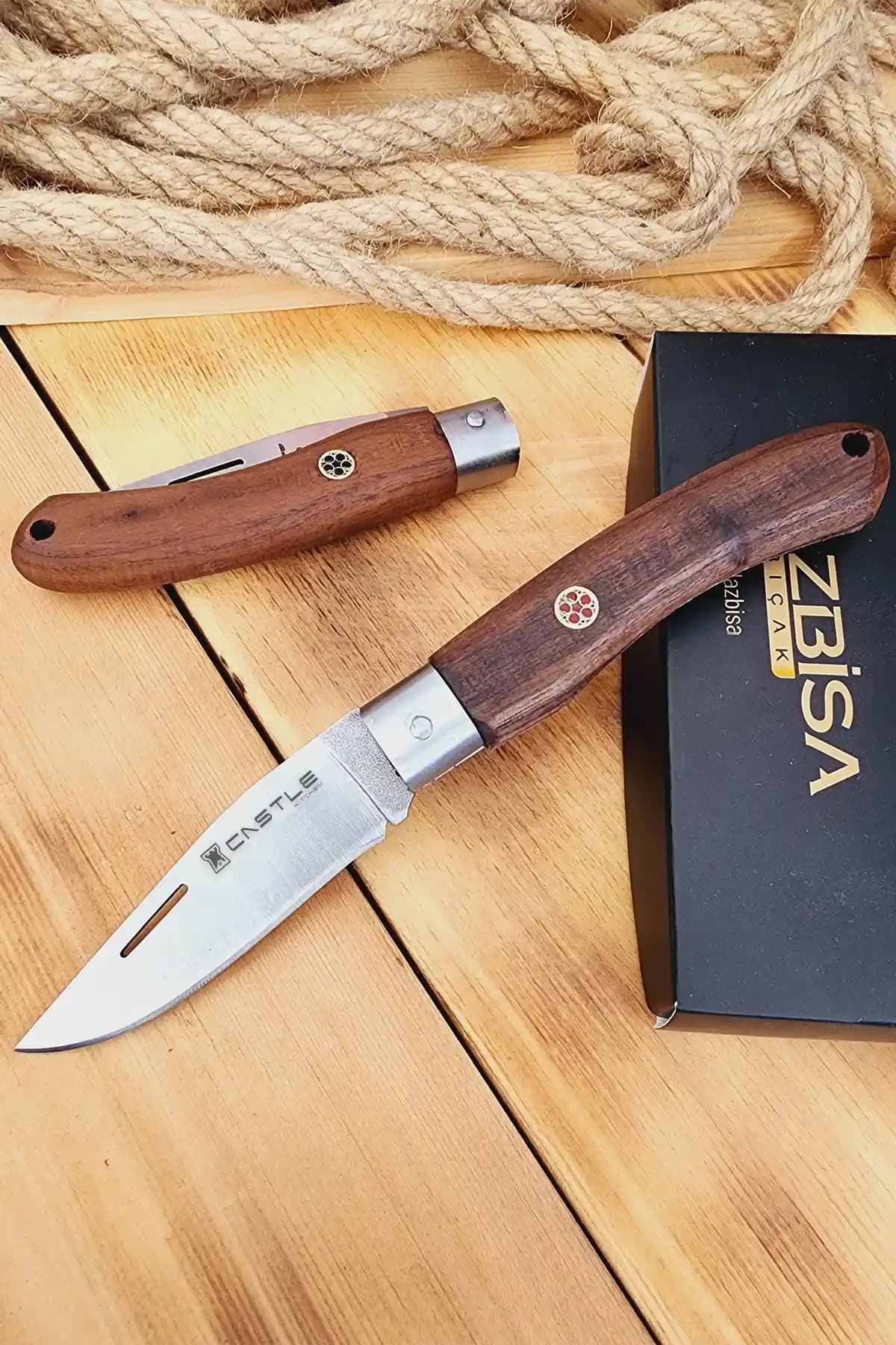 Lazbisa Ceviz Saplı Kamp Çakıları Dayanıklı ve Çok Yönlü Outdoor Aksesuarları