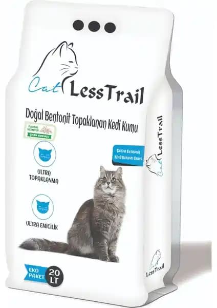 Less Trail 20 Lt İnce Tane Çiçek Kokulu Beyaz Bentonit Kedi Kumu Ürün Özellikleri ve Kullanım Avantajları