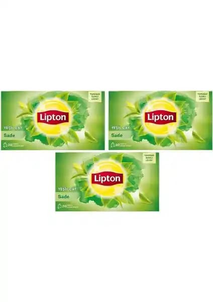 Lipton Bardak Poşet Yeşil Çay Sade 20'li Paketler Sağlıklı ve Pratik İçecek Seçeneği