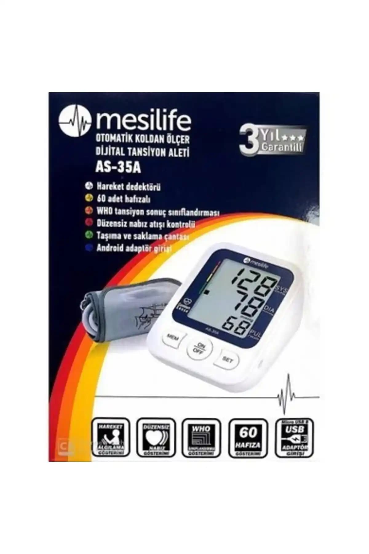 Mesilife AS-35A Koldan Tam Otomatik Hafızalı Tansiyon Aleti Sağlık Takibi İçin Güvenilir Çözüm