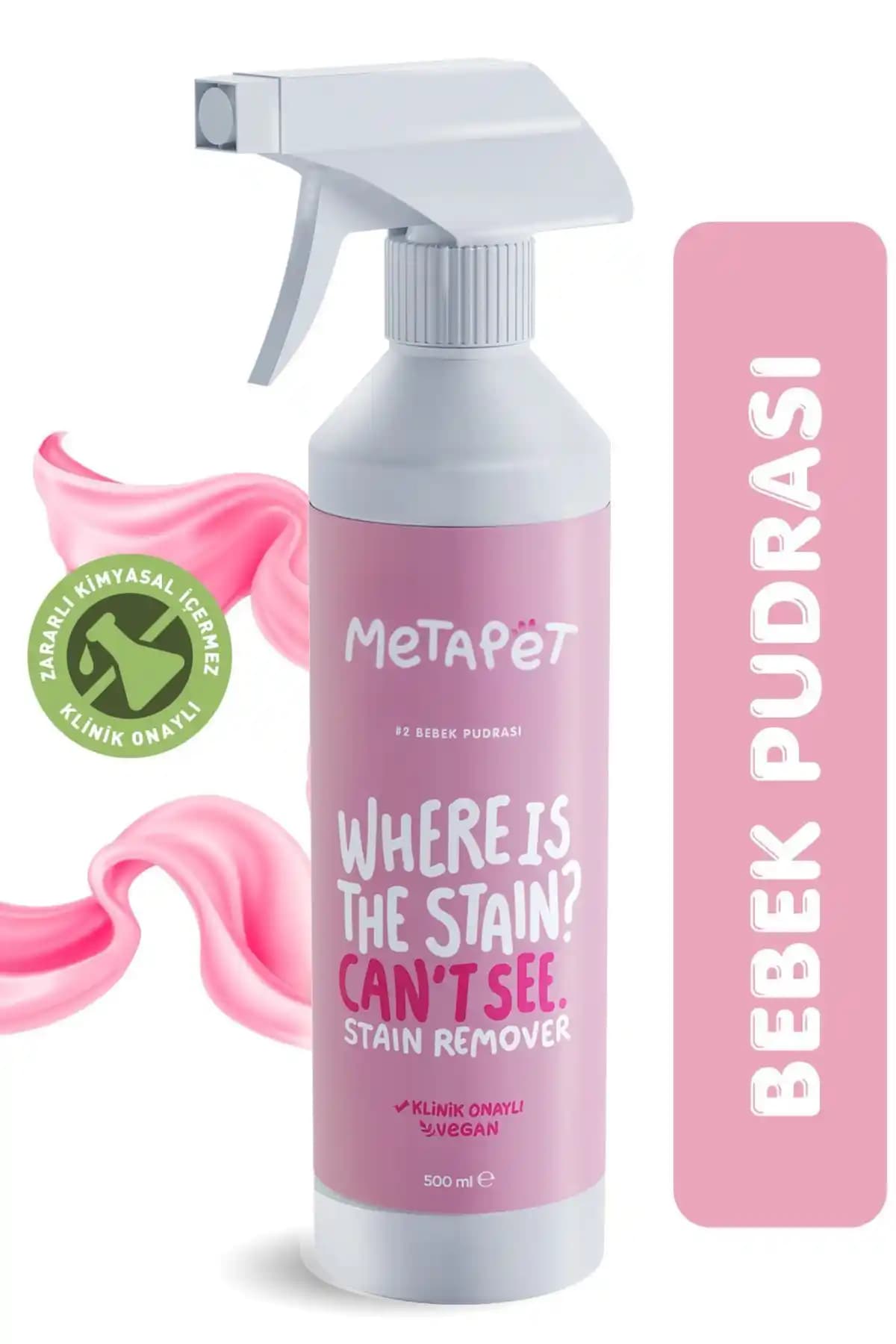 Metapet Bebek Pudrası Kokulu Leke Çıkarıcı: Organik ve Çok Yönlü Temizlik Ürünü