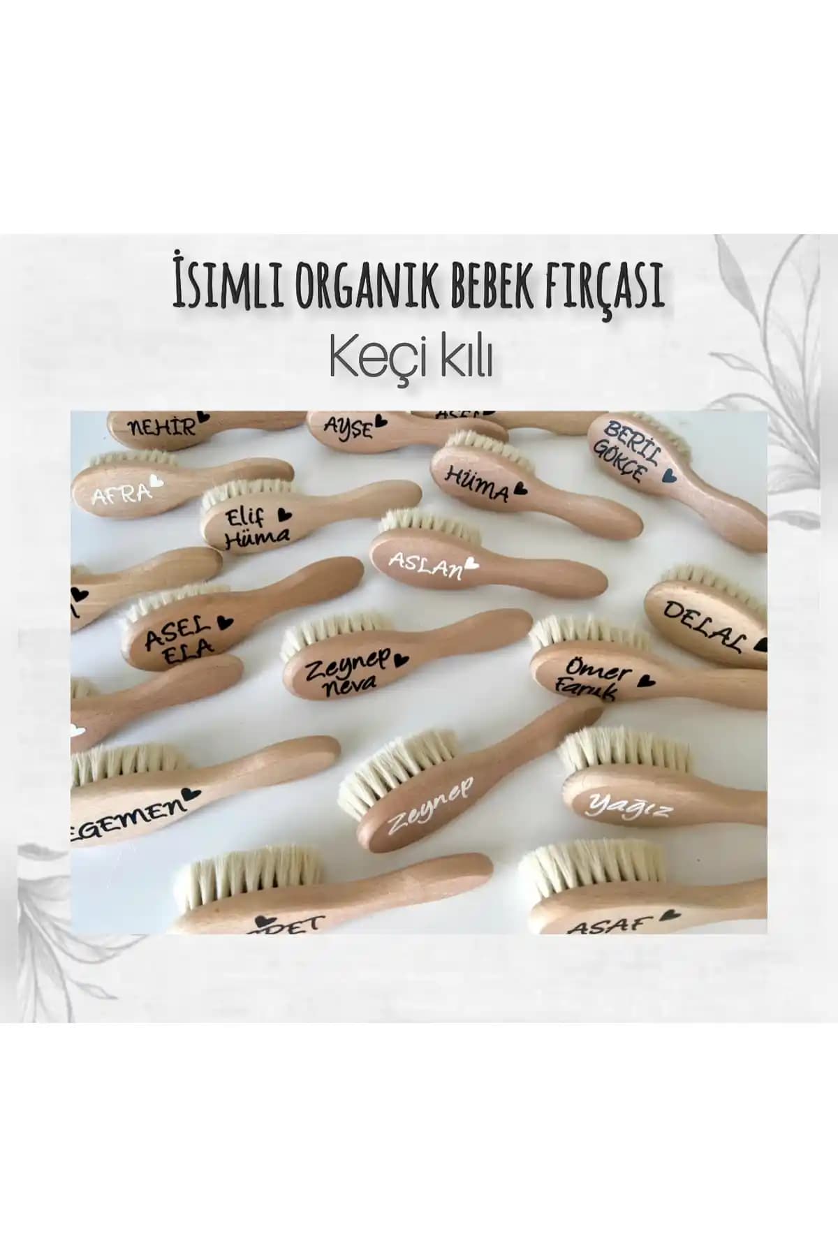 Mogokids Doğal Keçi Kılı Bebek Saç Fırçası Güvenli ve Hassas Kullanım İçin Tasarlandı