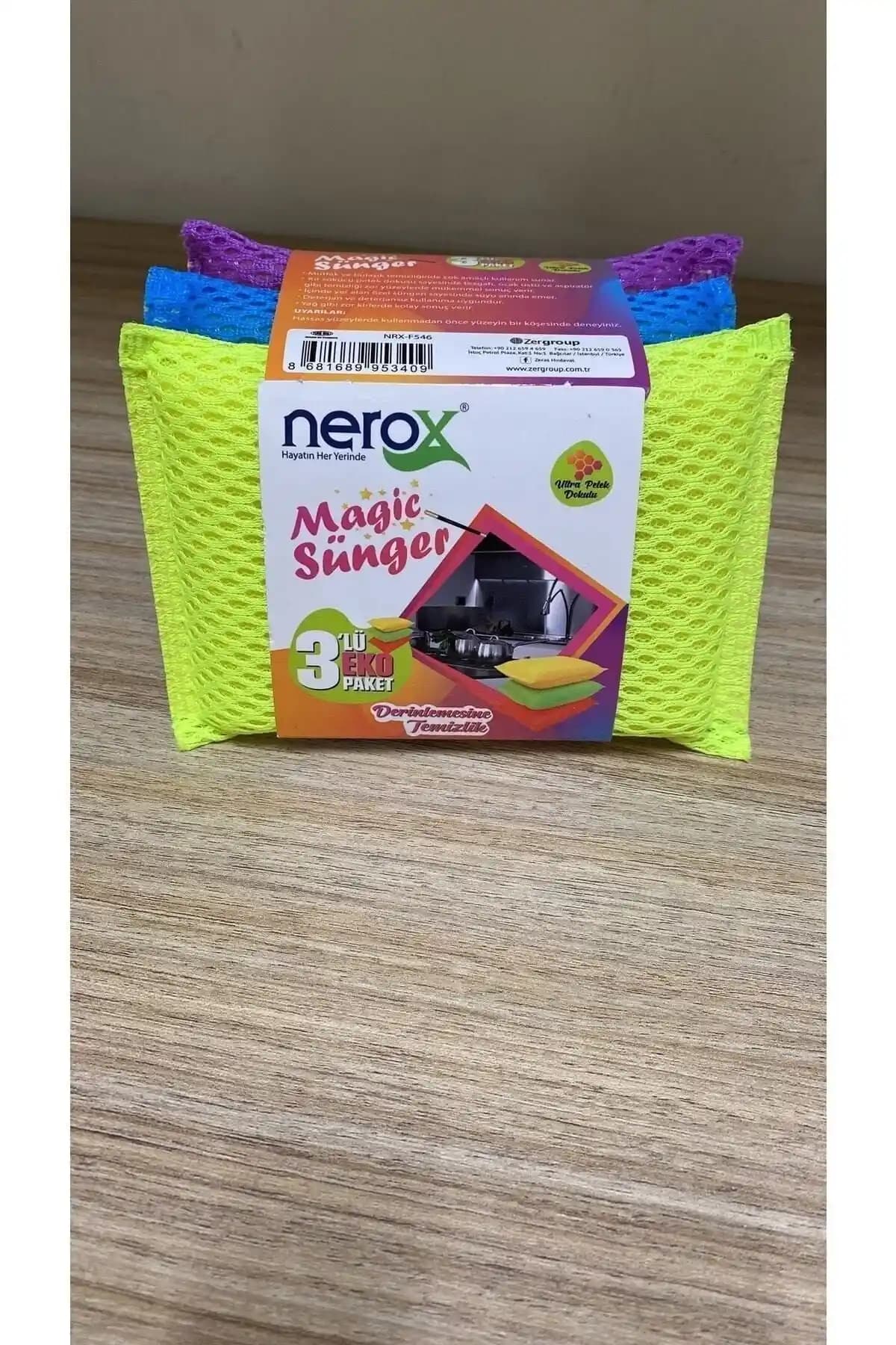 Nerox Sıhırlı Sünger 3'lü: Dayanıklı ve Ekonomik Temizlik Aracı Türkiye Menşei