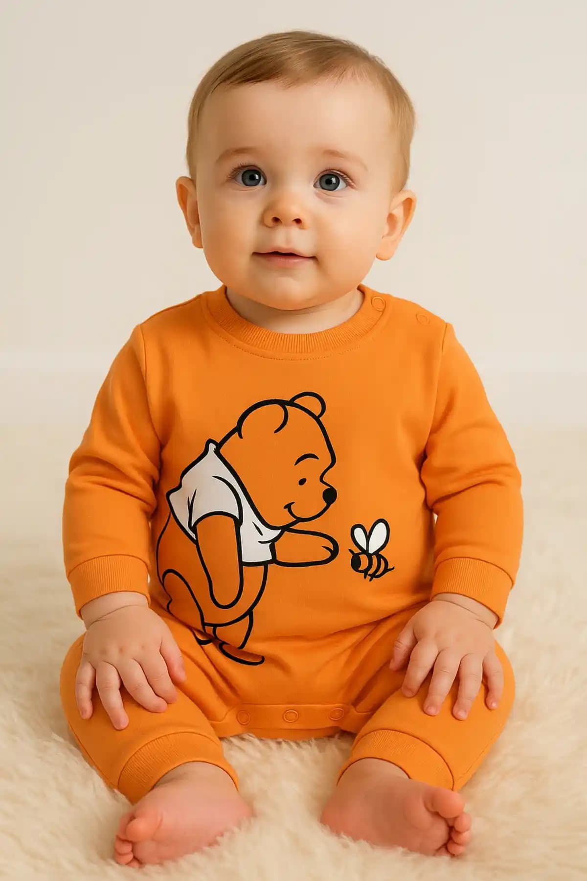 Nevrankids Winnie The Pooh Arı Baskılı Çocuk Tulumları Konfor ve Şıklık Sunar