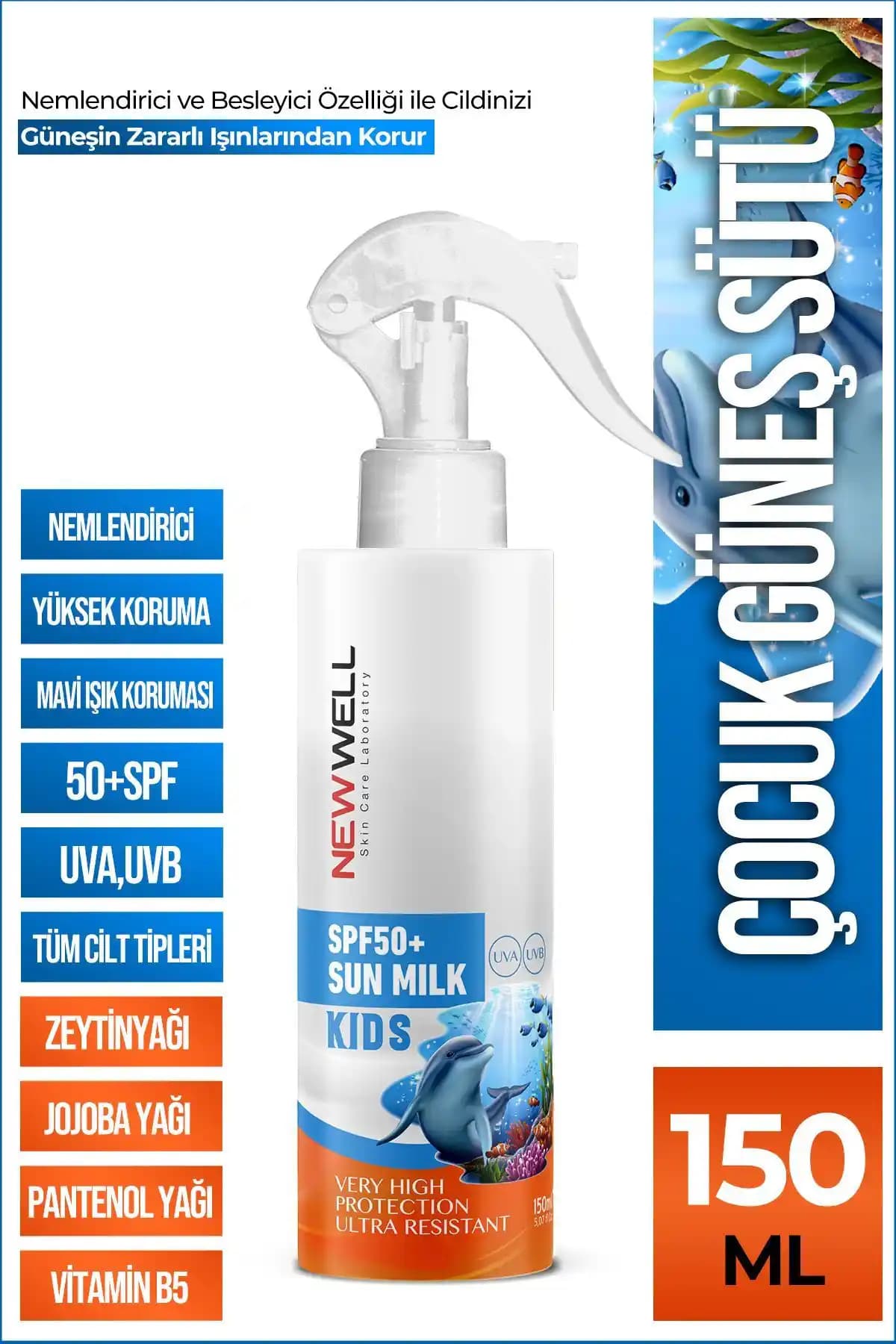 New Well Çocuk Güneş Sütü: Yüksek Koruma ve Doğal İçeriklerle Güvenli Güneş Koruması