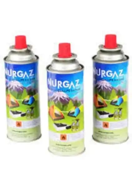 Nurgaz 220 Gr Kartuş 3'lü Set Güvenli ve Verimli Gaz Kaynağı Dış Mekan Aktiviteleri İçin