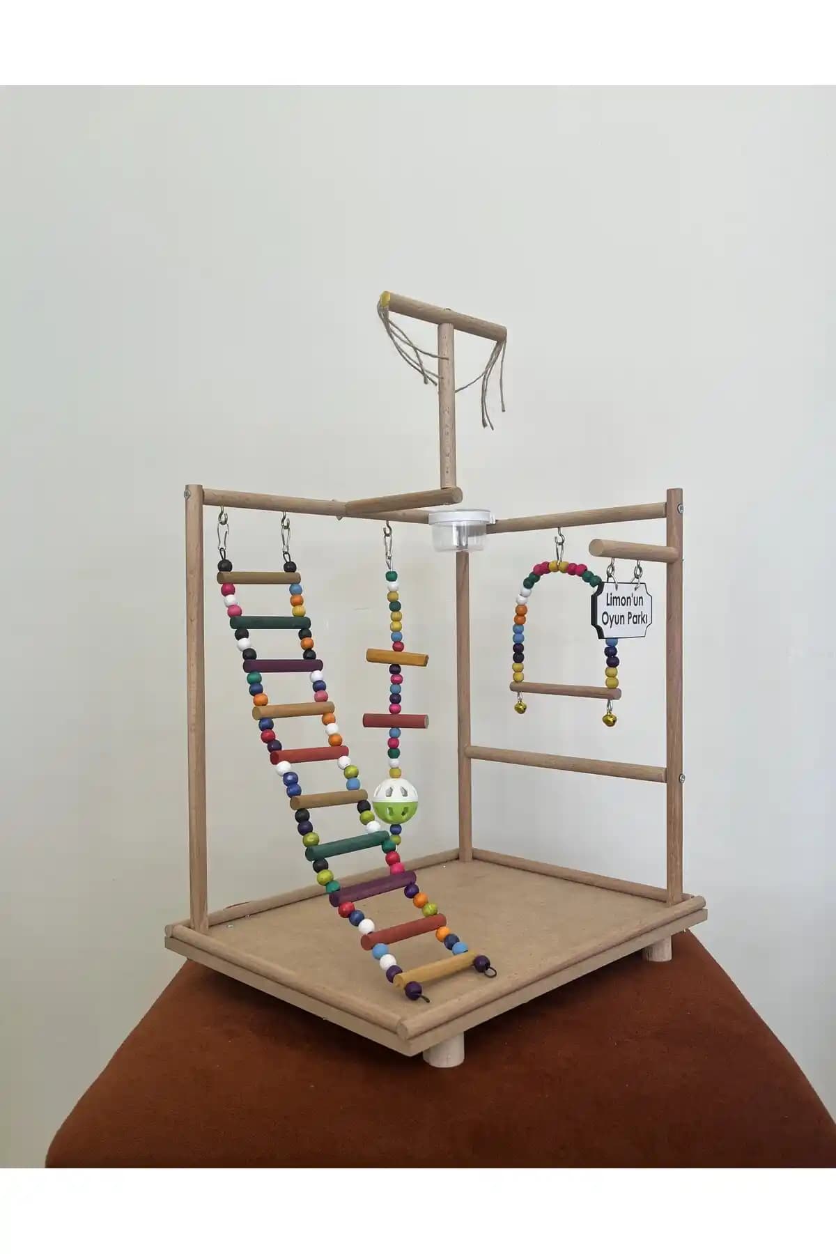 Paks Pet Ahşap Kuş Oyun Parkı No:13 - Dayanıklı ve Estetik Kuşlar İçin Oyun Alanı