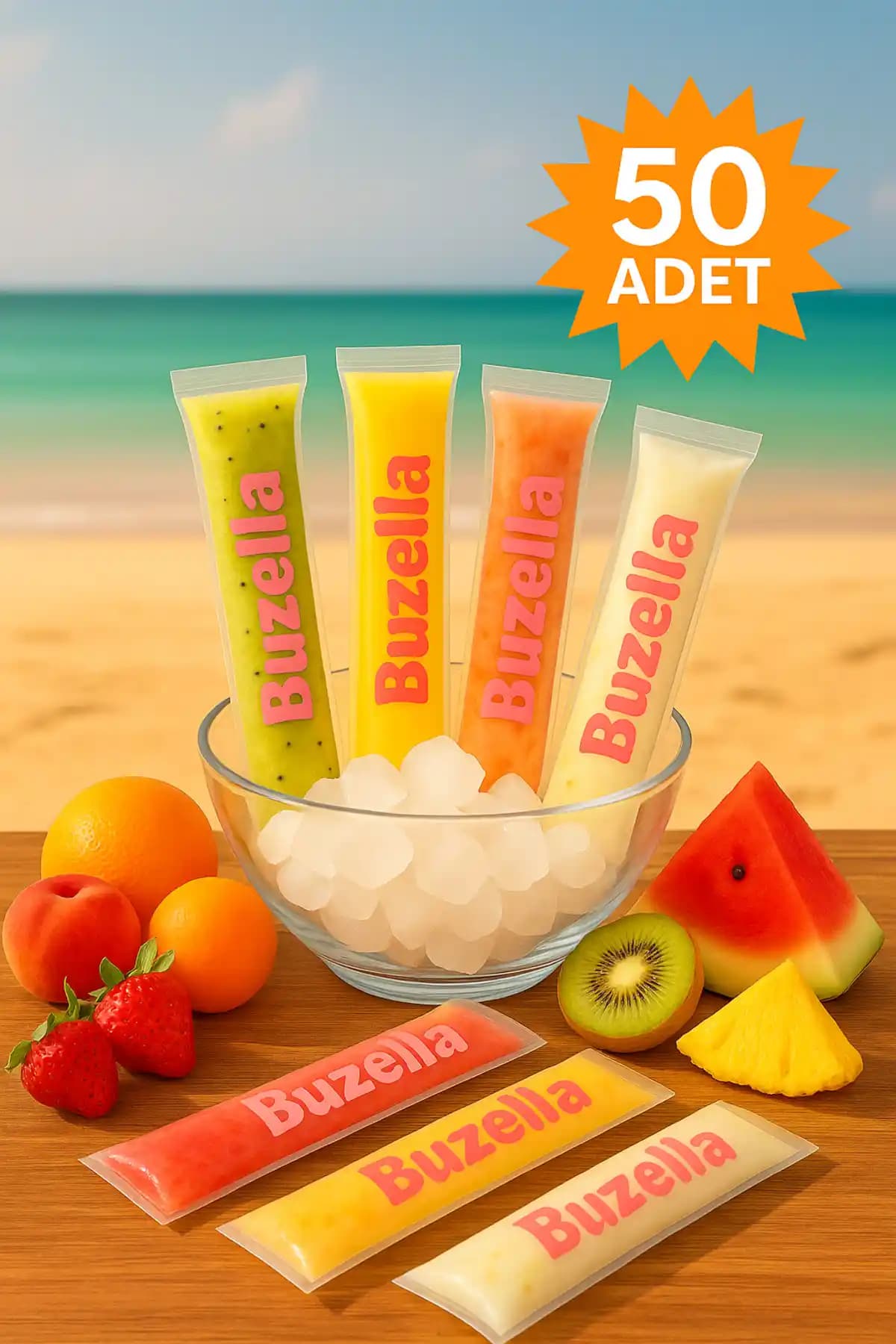 Palifix 50 Adet Tek Kullanımlık Buzella Torbası Sağlıklı ve Pratik Kullanım İçin Uygun