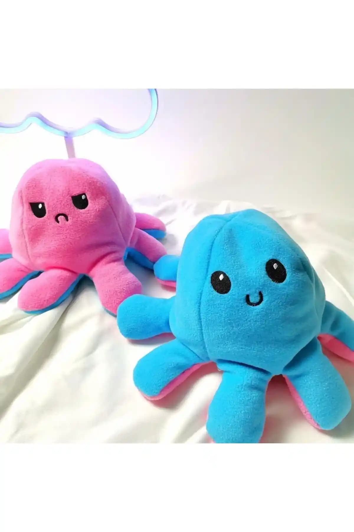 Pamela Home Mood Değiştiren Ahtapot Yastık: Renkli ve Çift Taraflı Konforlu Çocuk Yastığı