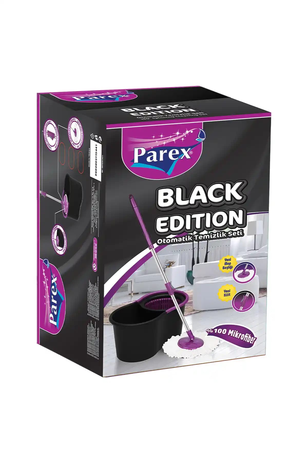 Parex Black Edition Otomatik Temizlik Seti Modern ve Pratik Temizlik Çözümü