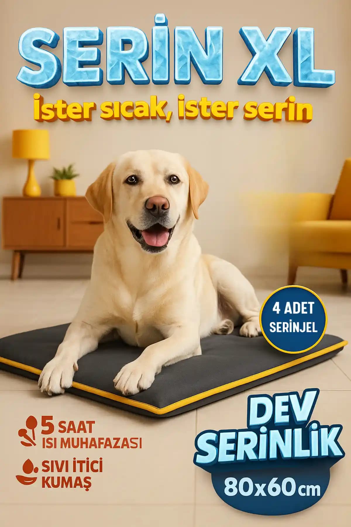 Pawdaz Serin XL Evcil Hayvanlar İçin Çok Katmanlı Sıcak ve Soğuk Yatak Alternatifi