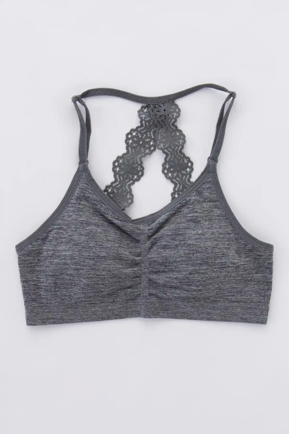 Penti Gri-melanj Kız Çocuk Yarım Atlet: Şıklık ve Konfor Bir Arada