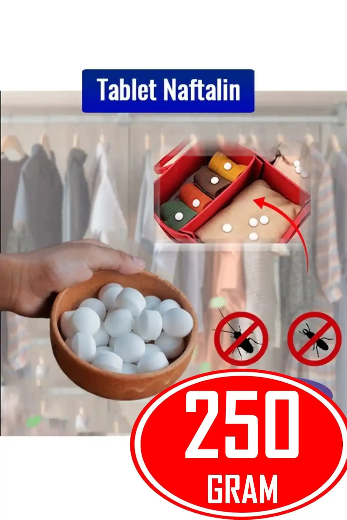 Phigo Naftalin Tablet 250 Gram Koku Giderici Pratik ve Aromatik Çözüm
