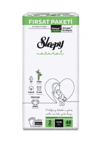 Sleepy Bebek Bezi Natural 2 Beden Mini ve Ultra Paket Bebek Bezi Karşılaştırması