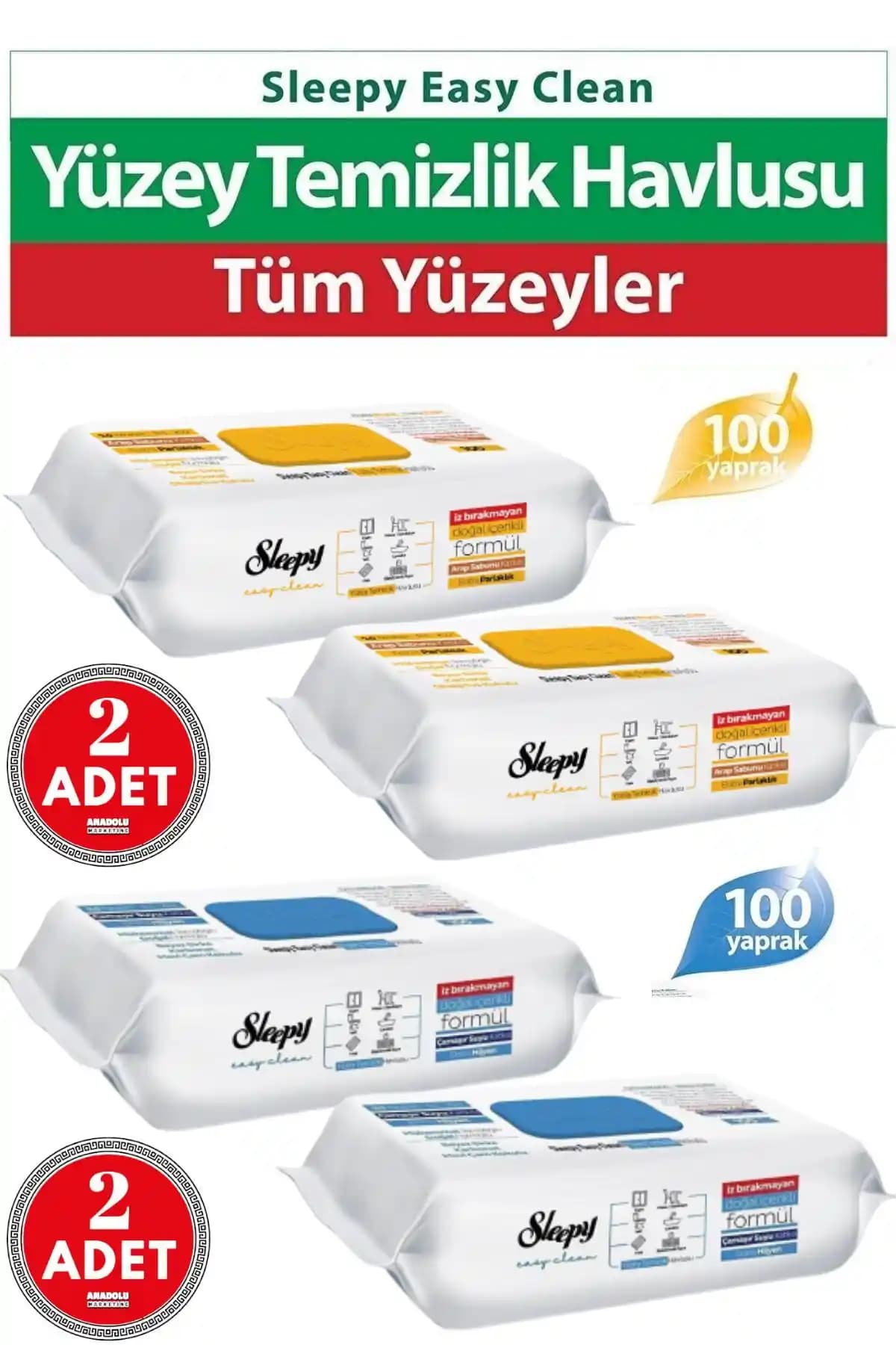 Sleepy Easy Clean Arap Sabunlu Yüzey Temizlik Havlusu: Doğal ve Pratik Hijyen Çözümü