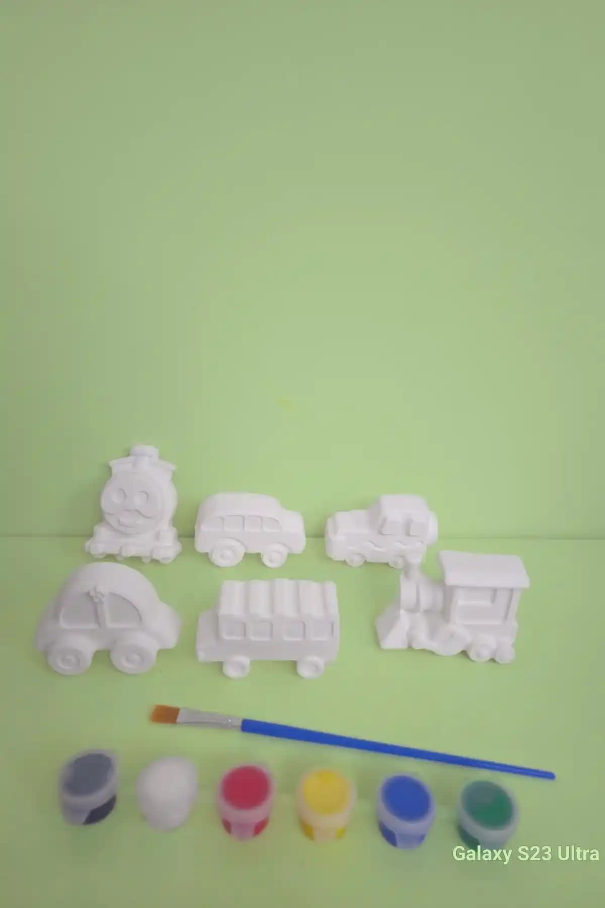 Tarçın Boyama Atölyesi Mini Araba Seti Çocuklar İçin Eğitici ve Yaratıcı Boyama Oyuncağı