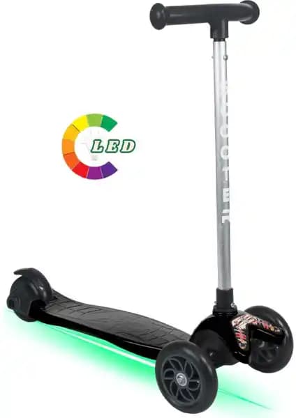 Tois Colorwase LED Işıklı 3 Tekerlekli Scooter Çocuklar İçin Ayarlanabilir ve Dayanıklı