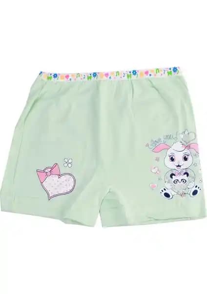Tutku 6'lı Paket Kız Çocuk Elastik Pamuklu Boxer Şortları Yumuşak ve Renkli Tasarım