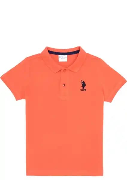 U.S. Polo Assn. Erkek Çocuk Somon Polo Yaka Tişörtü Günlük Kullanım ve Şıklık İçin