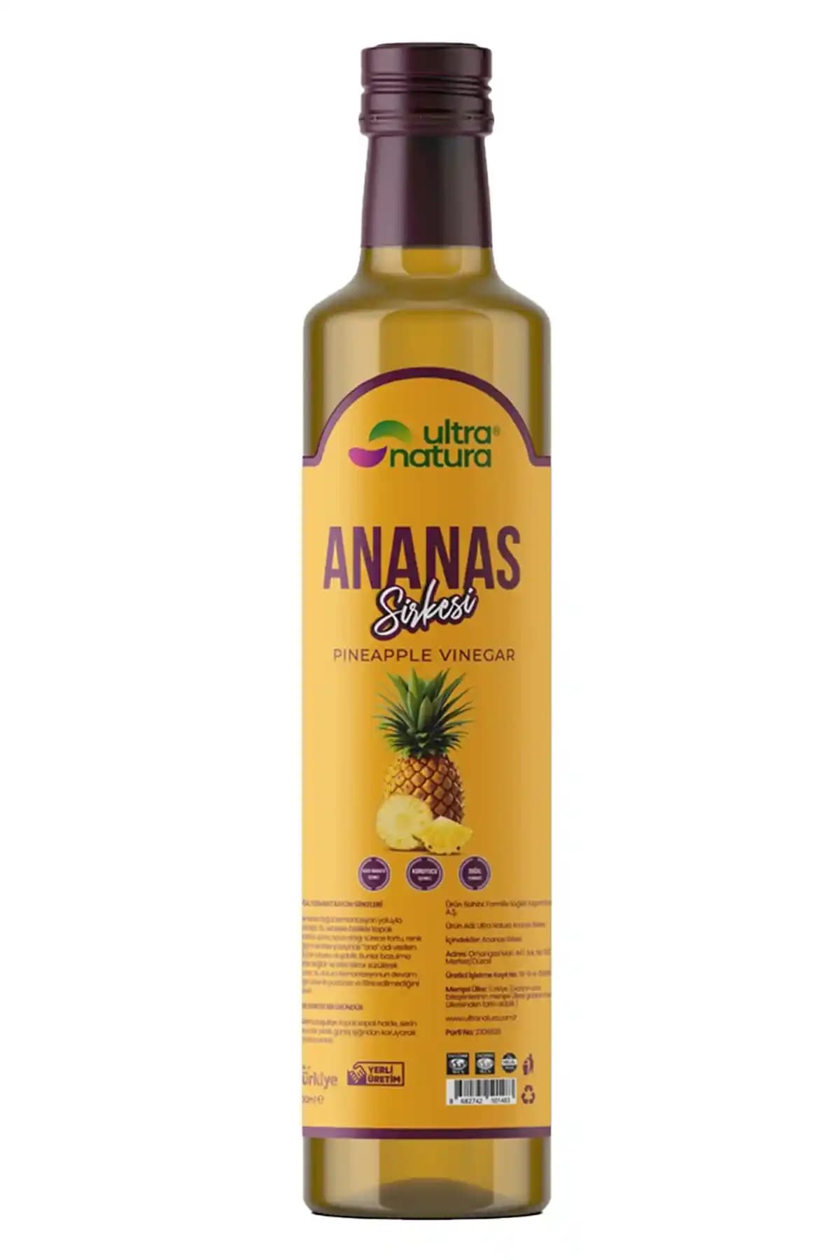 Ultranatura Ananas Sirkesi 500ml Doğal Lezzet ve Sağlık Destekleyici Özellikleri