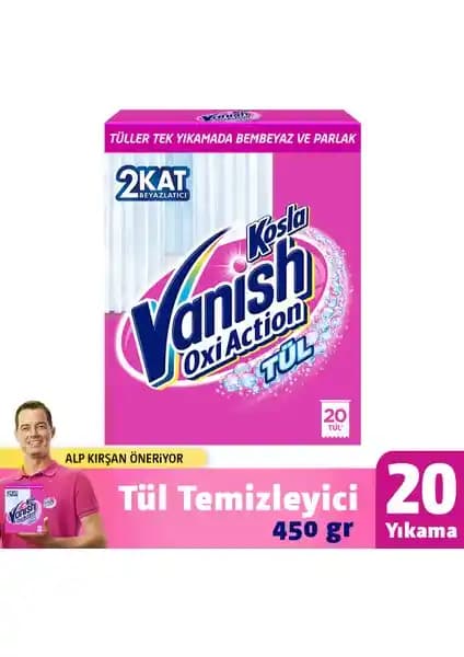 Vanish Kosla Tül Temizleyici Toz ile Derinlemesine ve Güvenli Tül Temizliği