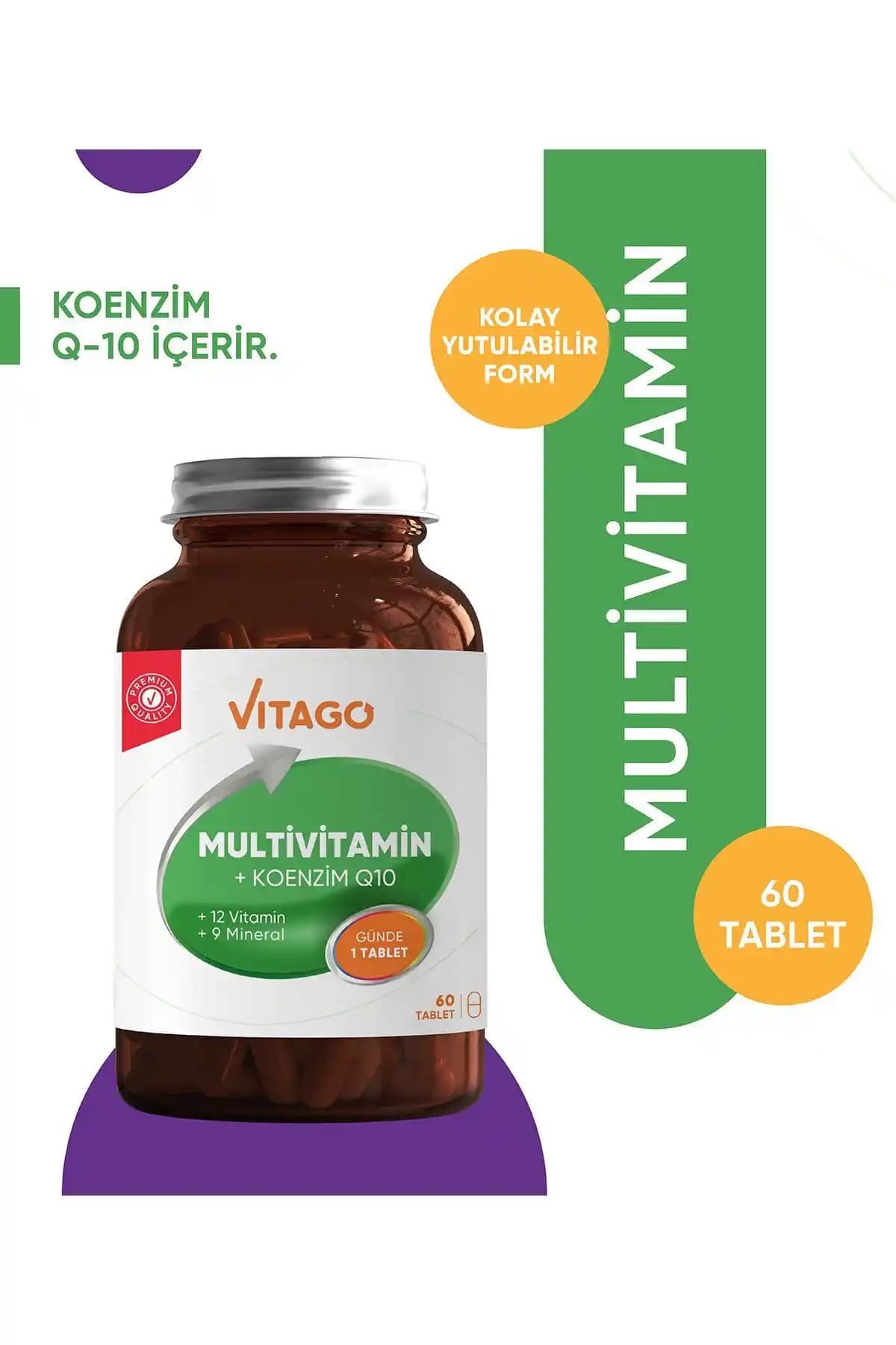 Vitago Multivitamin Koenzim Q-10 Tablet ile Günlük Enerji ve Sağlık Destekleri