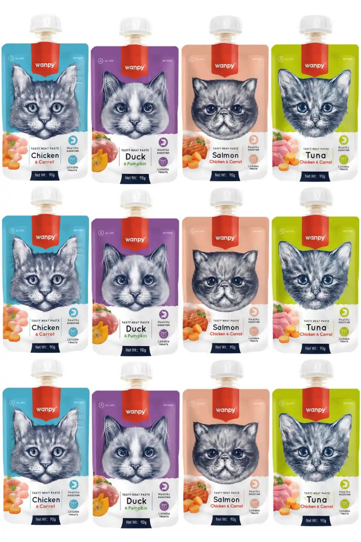 Wanpy Tasty Meat Paste: Yüksek Kaliteli Sıvı Kedi Ödülü, Lezzetli ve Besleyici Alternatif