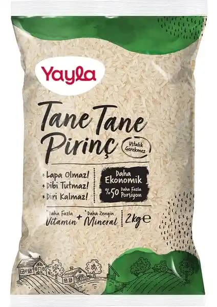 Yayla Tane Tane Pirinç 2 kg ve 5 kg Paketleri Karşılaştırması