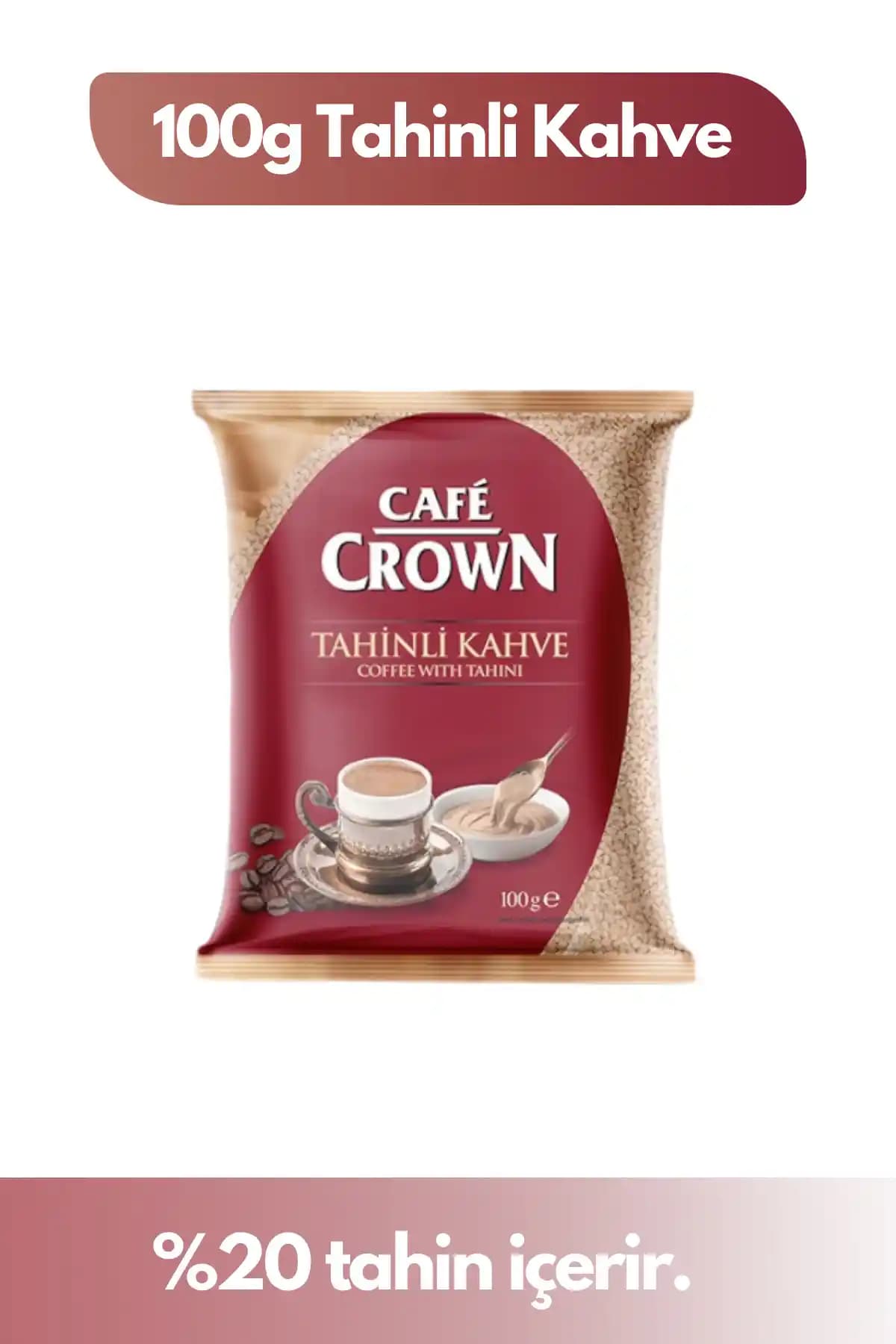 Cafe Crown Tahinli Türk Kahvesi 100 g: Tahinli Aroma ile Geleneksel Kahve Deneyimi