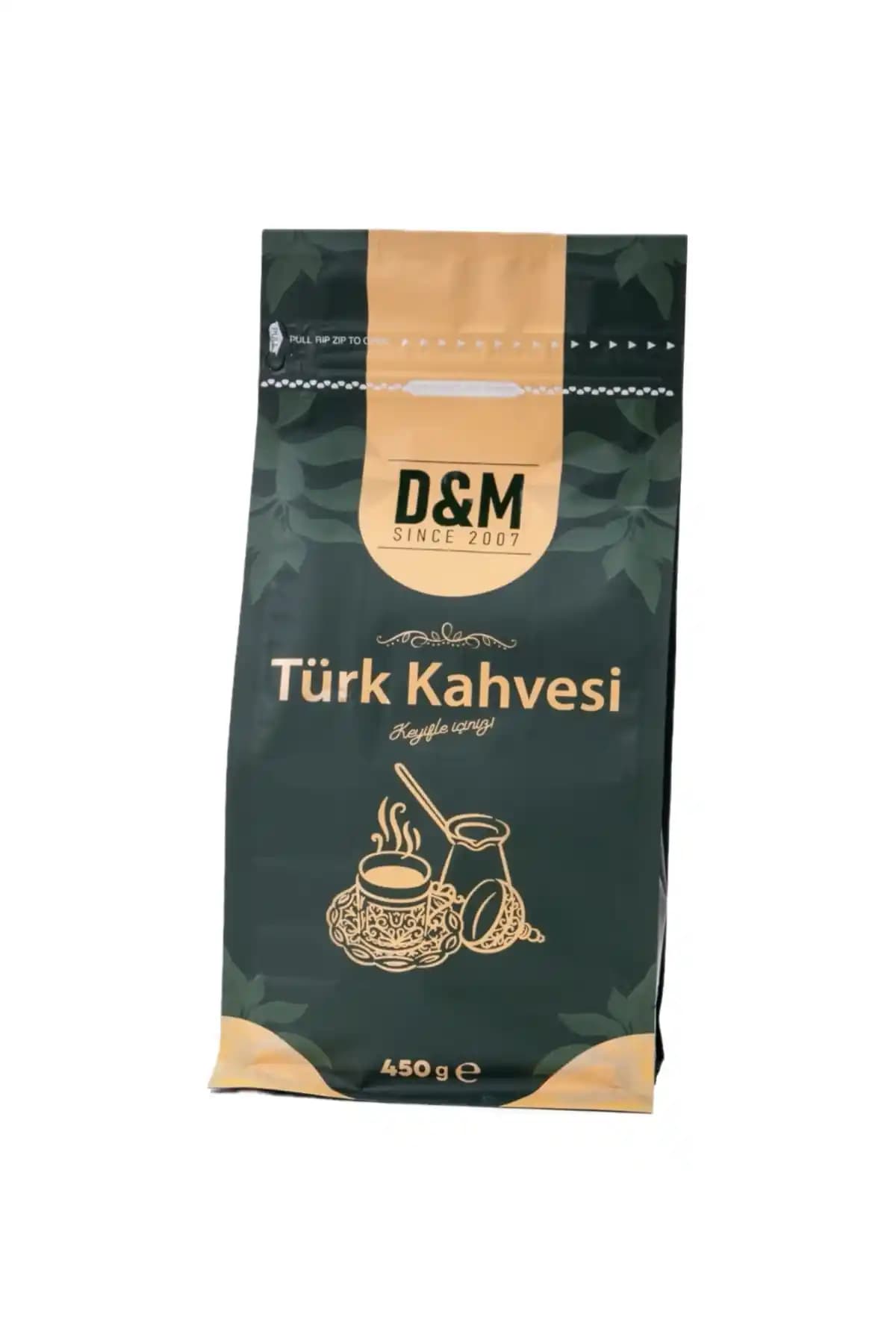 D&M GURME Türk Kahvesi 450 g: Orta Kavrulmuş, Köpüklü ve Dengeli Lezzet Kaliteli Aroma