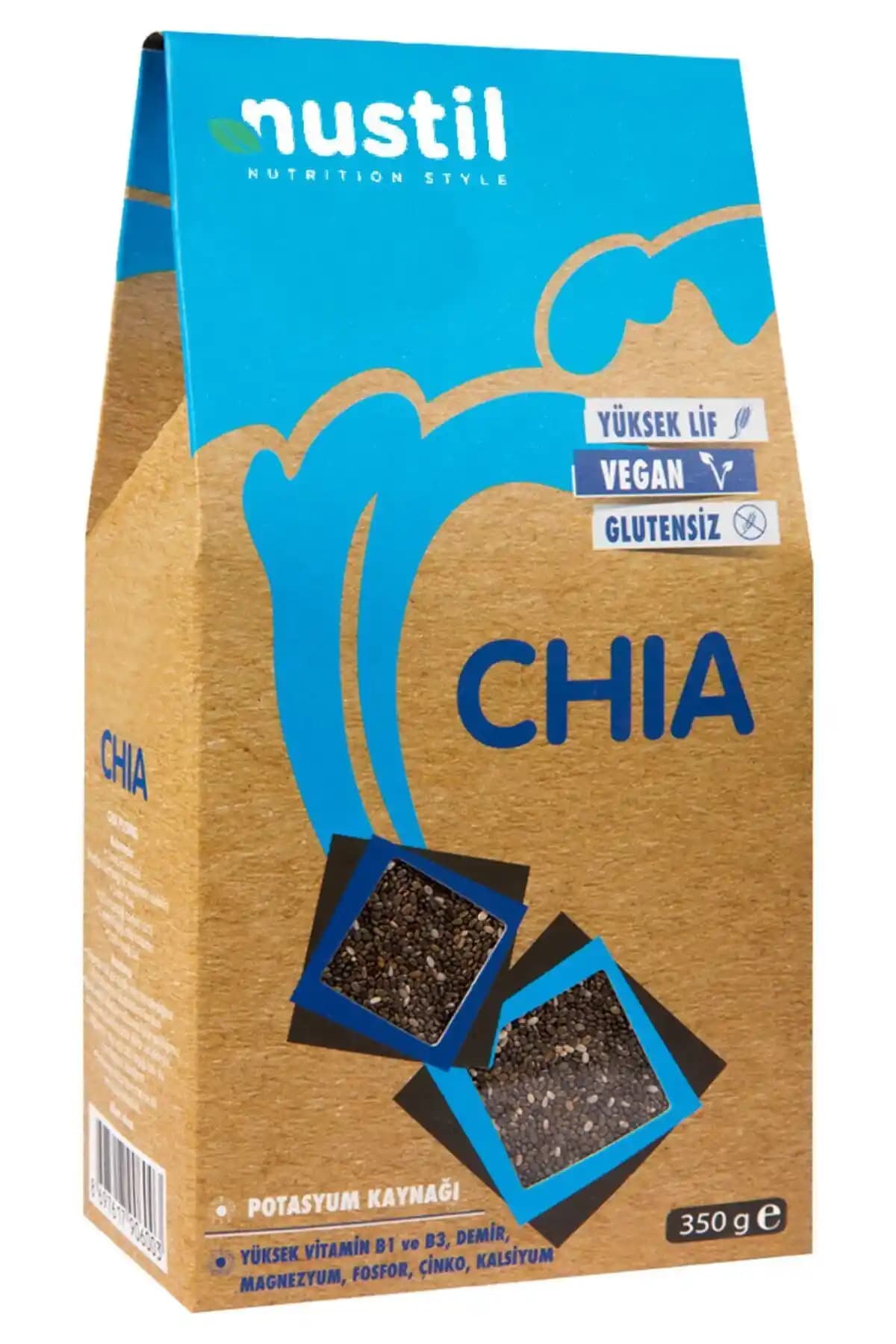 NUSTİL Chia Tohumu 350g: Yüksek Lif ve Omega-3 İçeren Güvenilir Besin Kaynağı