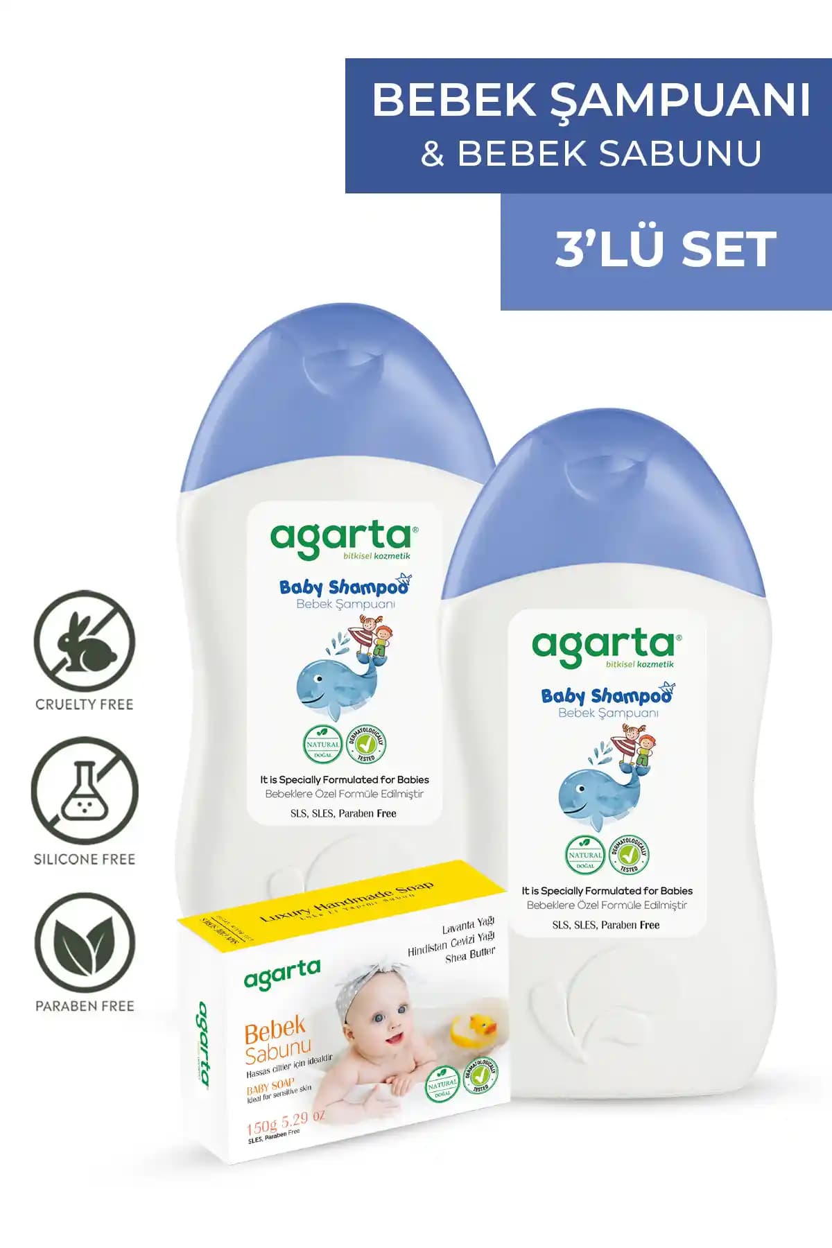 Agarta Erkek Çocuk Bakım Seti Doğal ve Güvenilir İçeriklerle Hassas Ciltlere Uygun