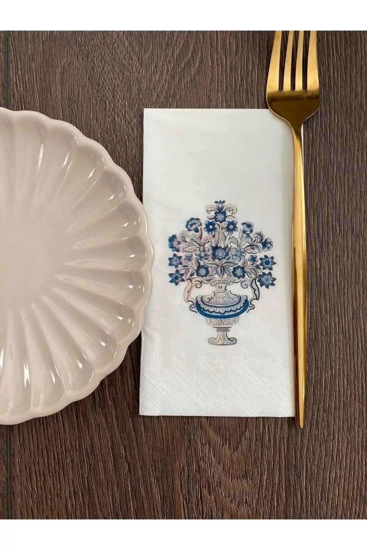 Busrasdesign Bleu Blanc Gümlüşlük Baskılı Peçete: Şık ve Pratik Sofra Dekorasyonu Ürünü