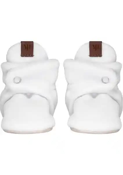 Caluu Baby Polar Ayarlanabilir Çıtçıtlı Bebek Pandufları Sıcacık ve Güvenli Kış Ayakkabısı