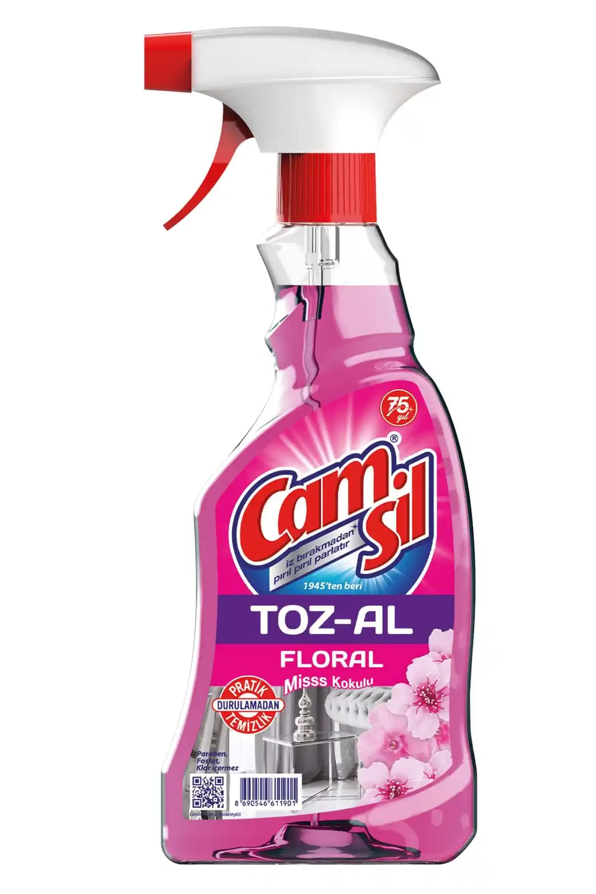 Camsil Toz-al Floral 500 Ml Temizlik Ürünü Parlaklık ve Hoş Koku Sağlayan Etkili Formül