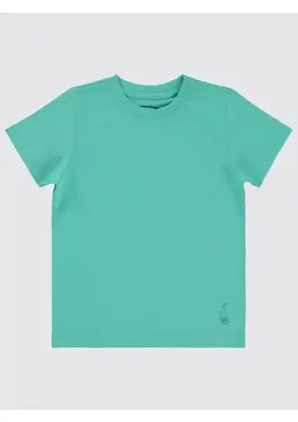 Civil Boys Erkek Çocuk Tişörtü 2-5 Yaş Mint Renk, Yumuşak Pamuk ve Rahat Kesim