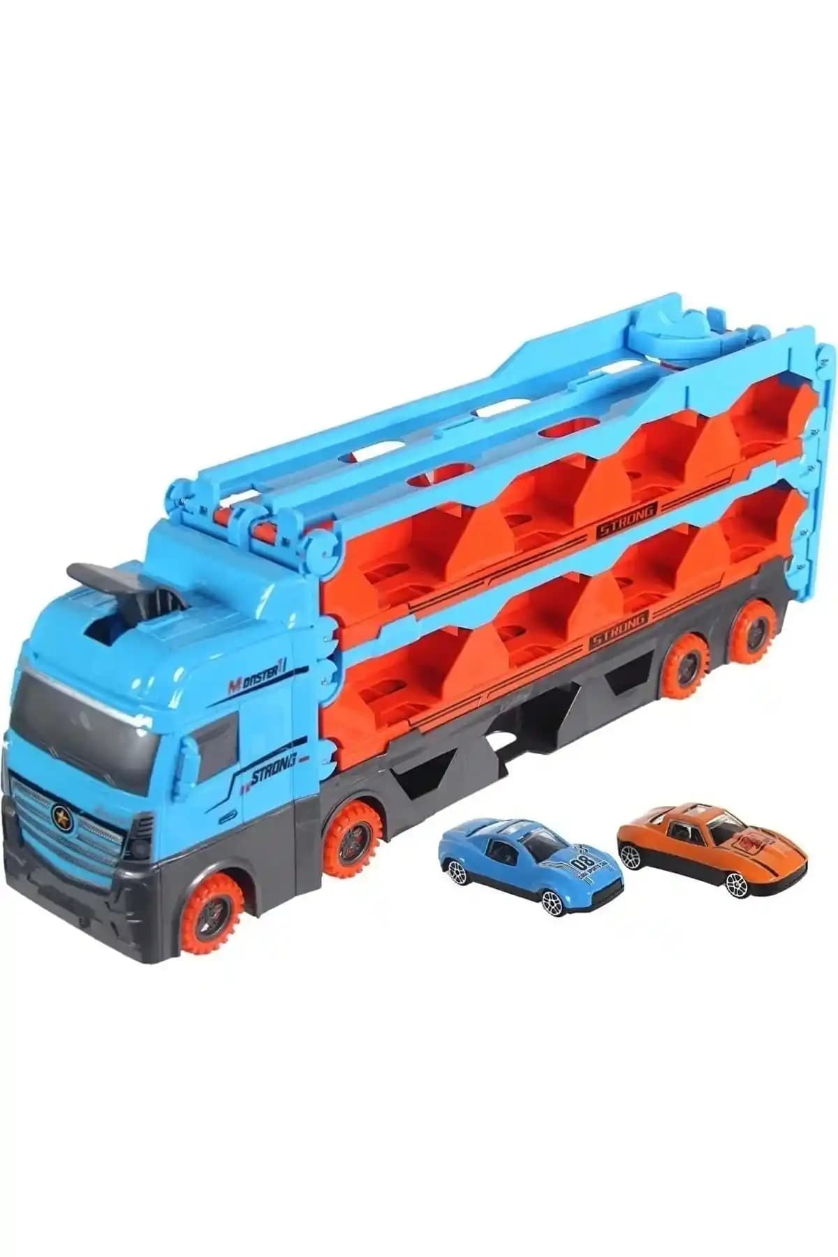Çocuklar İçin Güvenli ve Dayanıklı Yarış Pisti Özellikli Araç Taşıyıcı Tır