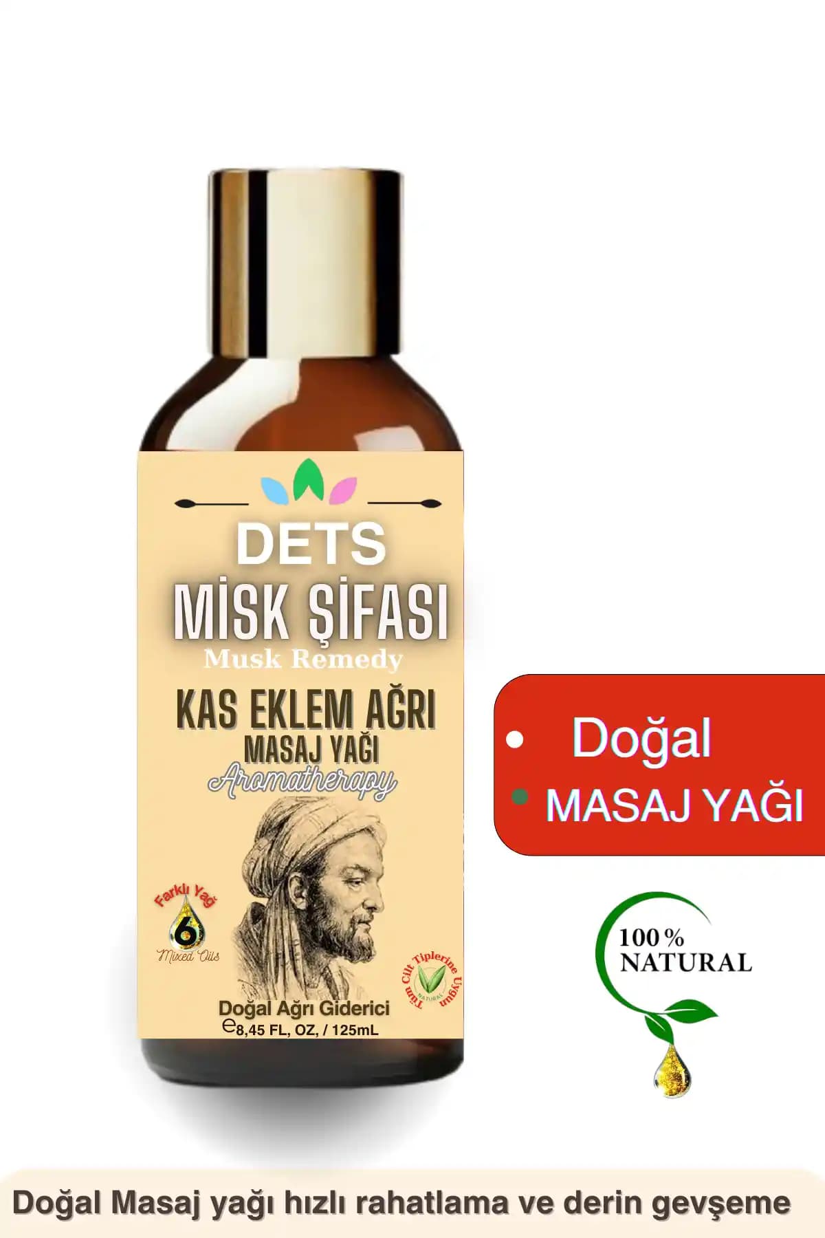 Dets Misk Şifası Kas ve Giderici Masaj Yağı Doğal İçeriğiyle Rahatlatıcı Etki Sağlar