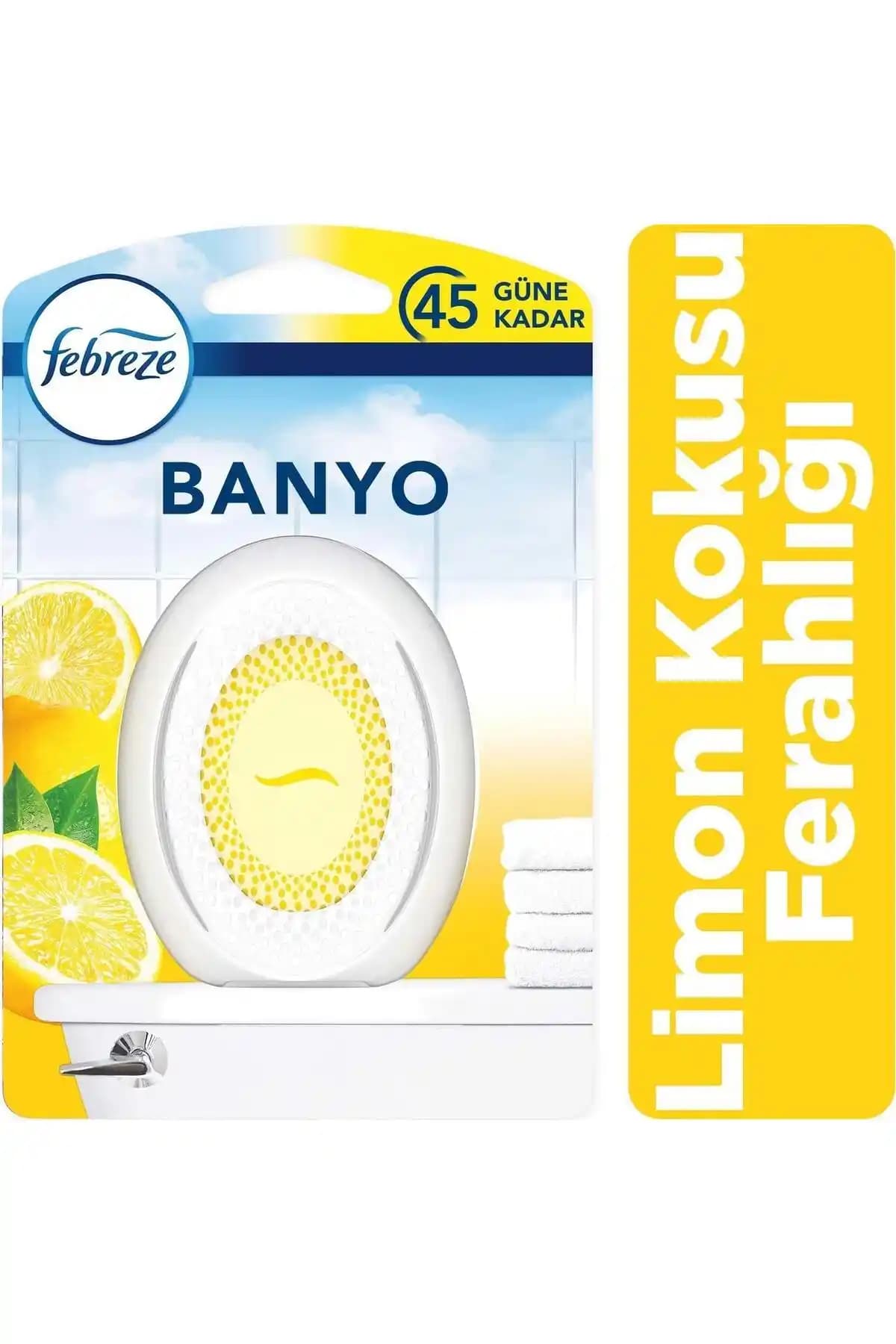 Febreze Banyo Kokusu Limon Ferahlığı Otomatik Makine ile Temizlik ve Tazelik Sağlar