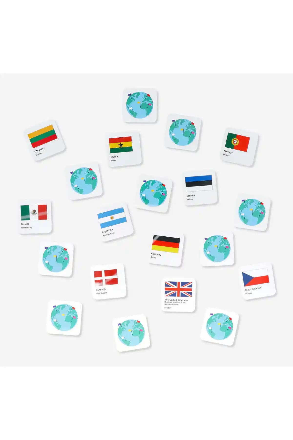 Flying Tiger Copenhagen Ülke Bayraklı Hafıza Oyunu Çocuklar İçin Eğitici ve Eğlenceli Aktivite