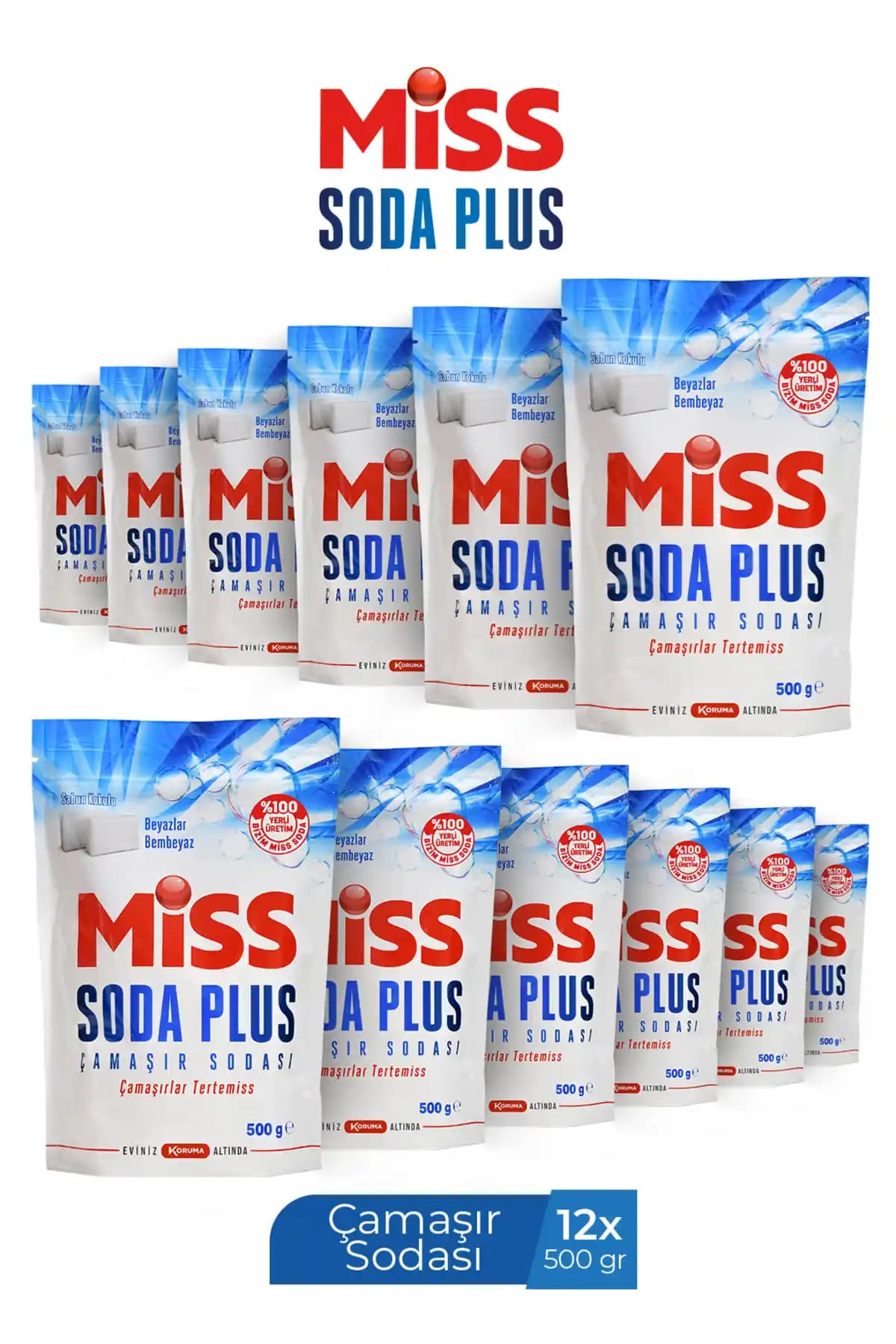 KORUMA MİSS SODA PLUS 500GR X 12 ADET: Etkili ve Güvenli Çamaşır Temizliği İçin Uygun Ürün