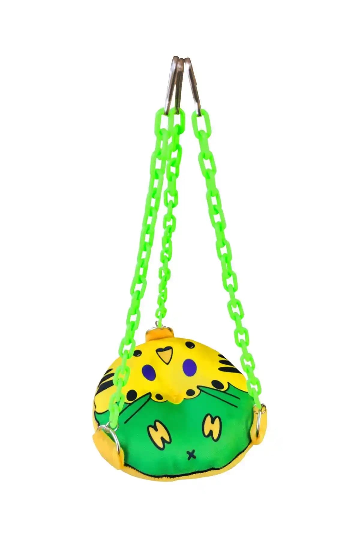 Kuşarkadaşım Muhabbet Kuşu Yuvarlak Simit Salıncak: Renkli ve Dayanıklı Kafes Aksesuarı