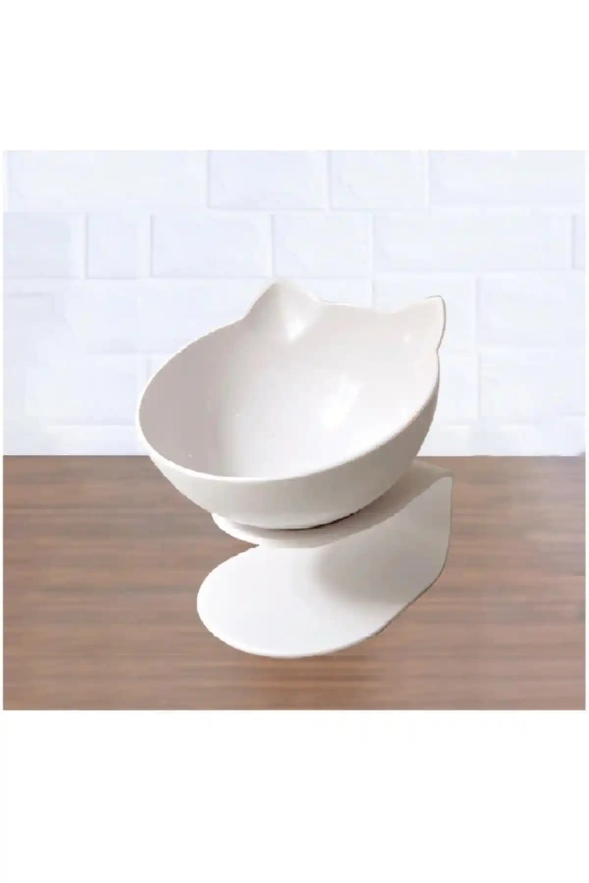 MUCAPET Beyaz Plastik Kedi ve Köpek Mama Su Kabı: İşlevsel ve Şık Tasarım