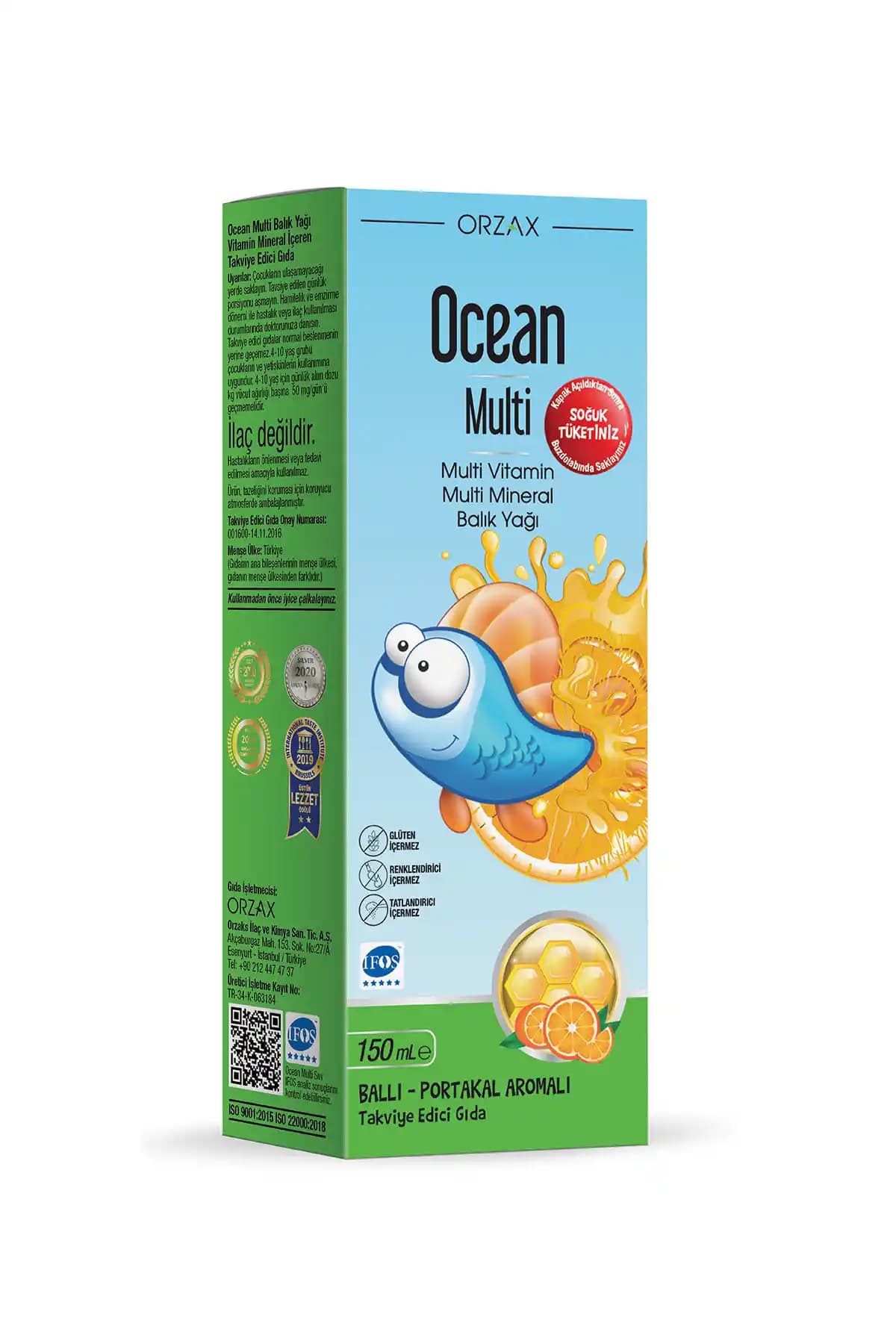 Ocean Multi Çocuklar İçin Doğal Vitamin ve Mineral Takviyesi 150 ml