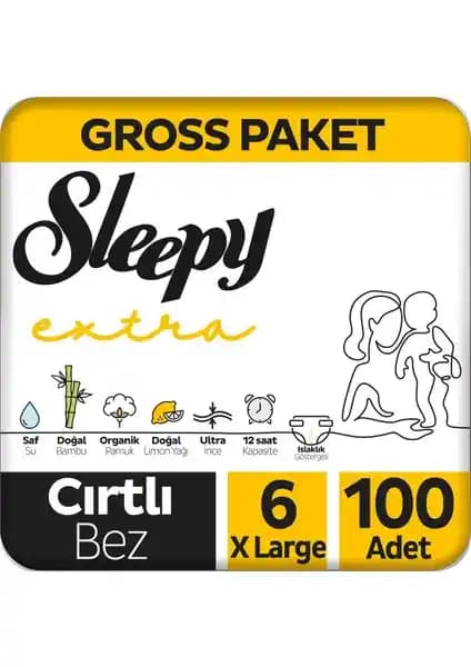 Sleepy Extra 6 Numara Bebek Bezleri Karşılaştırması 100 ve 200 Adet Paketler