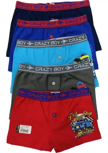 Tutku Çocuk 6'lı Düğmeli Penye Boxer: Rahat ve Şık Çocuk İç Giyim Seçeneği