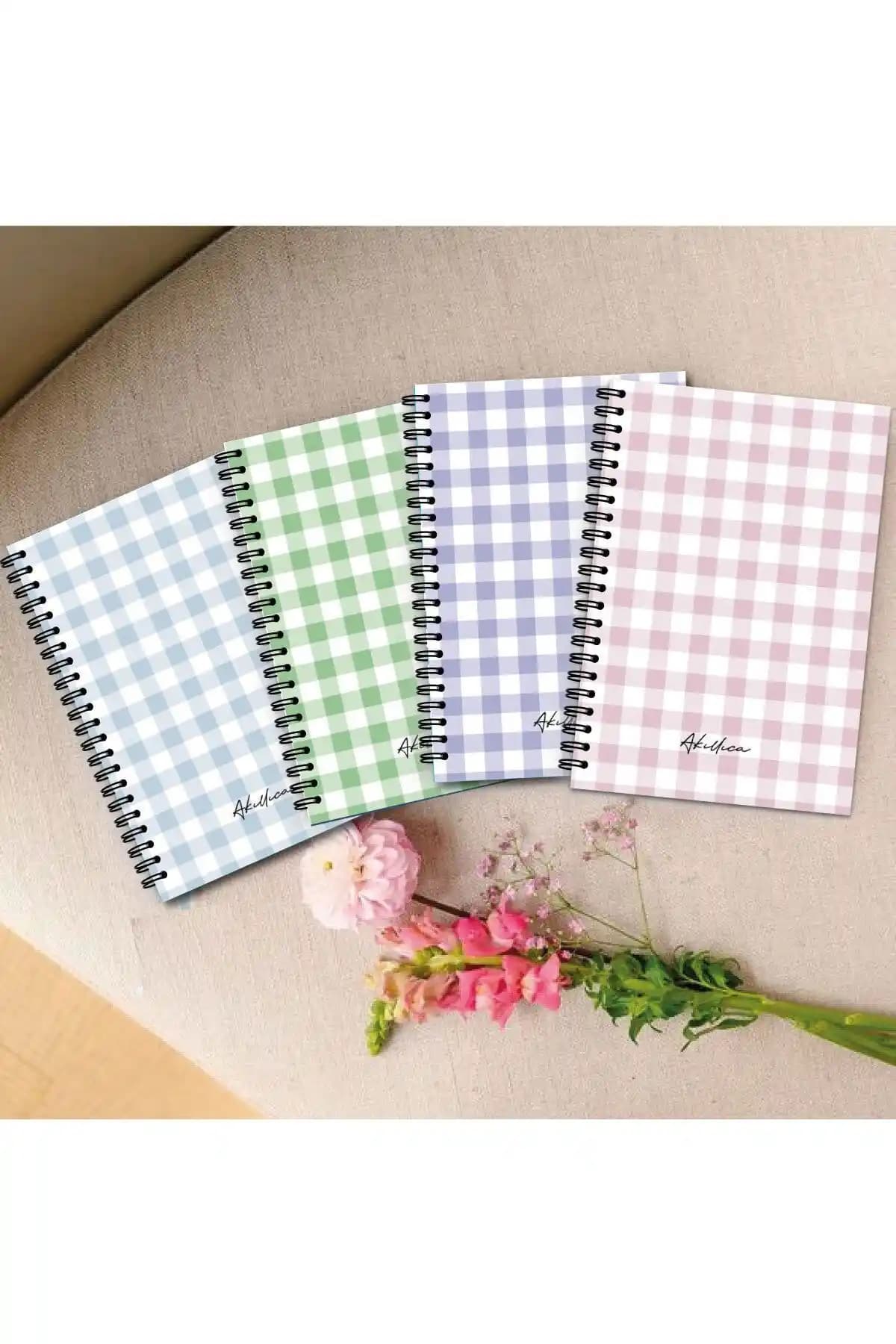 AKILLICA A5 Spiralli Kareli Okul Defteri Seti Öğrenciler ve Çalışkanlar İçin Uygun