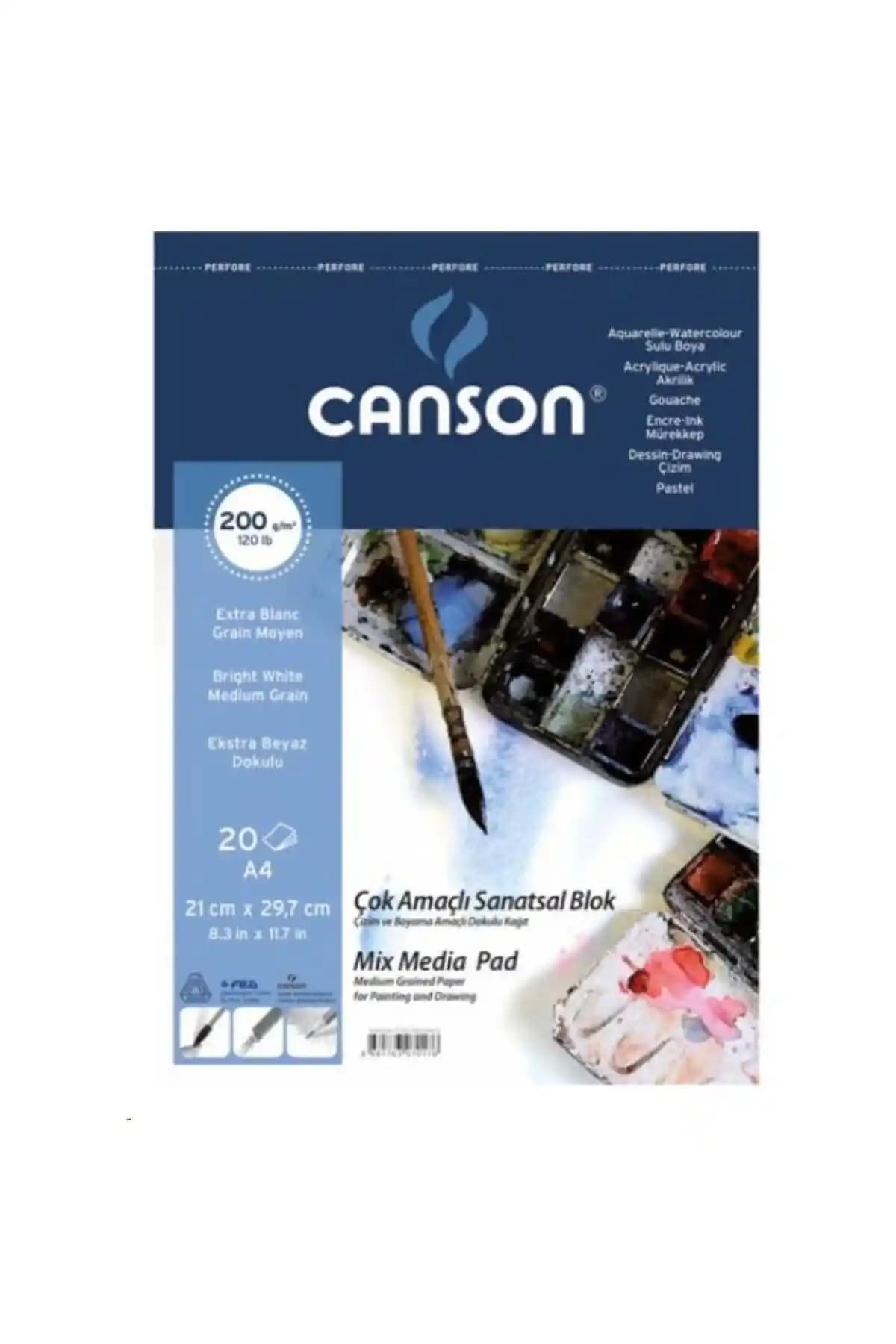 Canson 1557 Mix Media A4 Spiralli Çok Amaçlı Çizim ve Resim Defteri Özellikleri ve Kullanım Alanları