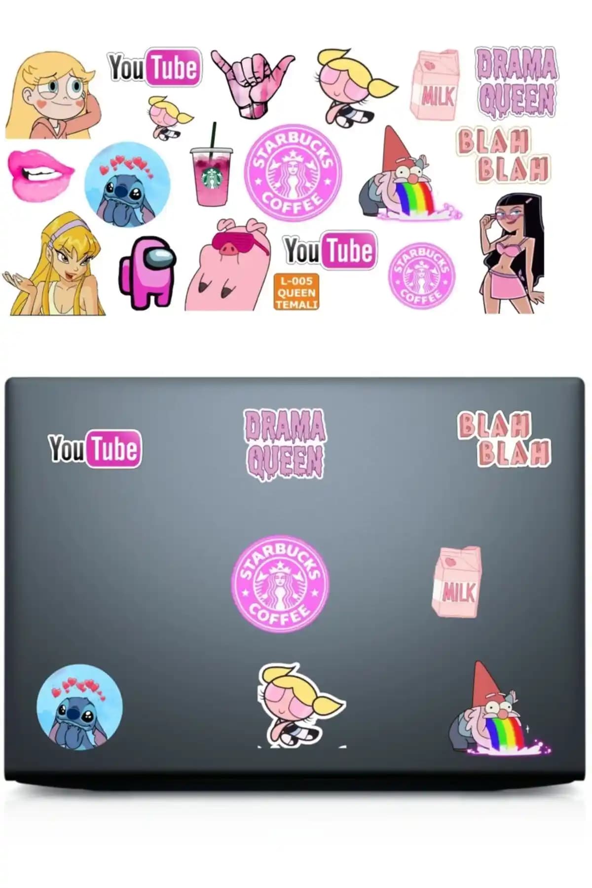 ENGINPRINT ve LiyaCraft Sticker Setleri Karşılaştırması Laptop ve Planlayıcı Kullanımı İçin